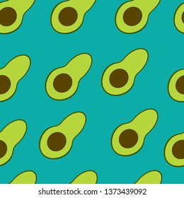 Seamless food pattern. Flat food seamless pattern. Flat food. Vector illustration.