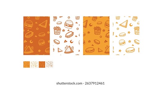 seamless food pattern, restaurant seamless pattern design
