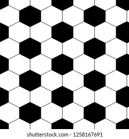 Seamless football ball background. Pattern for trendy fabric, wallpapers. Vector illustration