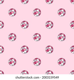 Seamless football damask pattern on background