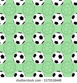 seamless football pattern, on colorful background