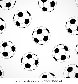 Seamless football pattern, soccer texture, background football ball, vector wallpaper