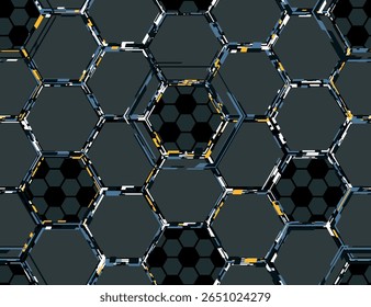 Padrão de futebol perfeito com hexágonos esportivos, estilo de falha divertido. Fundo geométrico, ornamento de bola de futebol para crianças, adolescentes. Esporte têxtil, papel de embrulho, roupas ativas, temas de jogos.