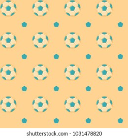 Seamless football pattern vector design