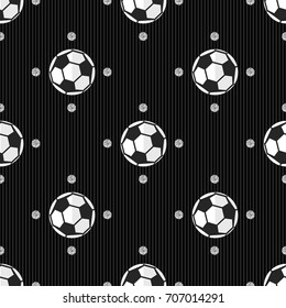 seamless football with silver dot glitter pattern on stripe background