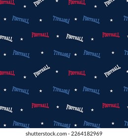 Seamless Football texture, star pattern vector background color  vector