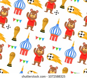 seamless football world cup pattern