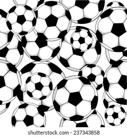 Seamless footballs. Vector 