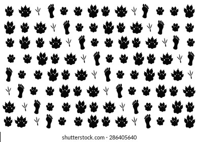 Seamless footprints : vector background