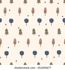 Seamless forest pattern.