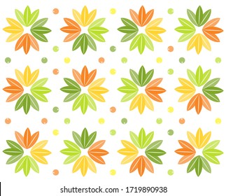 Seamless forest pattern with acorns and autumn leaves. Fall background. Design Vector wallpaper.
