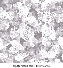 Seamless forest winter conifer camouflage.