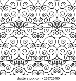 seamless forged openwork metal abstract black 