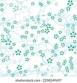 seamless forget-me-not background. Vector illustration