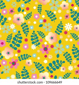 Seamless forget-me-not flowers pattern. Floral vector background