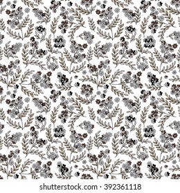 Seamless forget-me-not flowers pattern.  Floral background