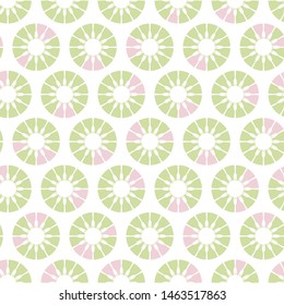 Seamless fork and circle pattern, transparent background. Center of the circle is cut out. Easy to edit colors in Illustrator (eps 10 vector).