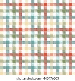 Seamless Four Colors Checkered Table Cloth Pattern For Background Design