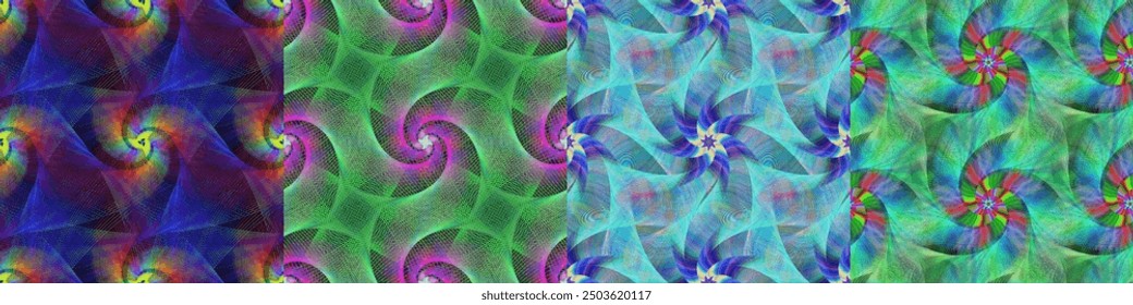 Seamless fractal pattern background collection
