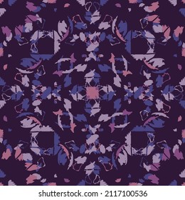 Seamless fractal pattern in vector format for printed fabrics or any other purposes. Every object is grouped base on color so the pattern is editable, tileable and easy to use.
