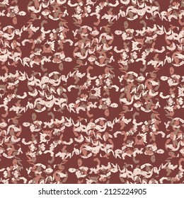 Patrón fractal sin fisuras en formato vectorial para tejidos impresos o cualquier otro propósito. Cada objeto se agrupa según el color, por lo que el patrón es editable, ajustable y fácil de usar.