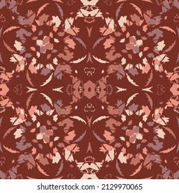 Nahtlose Fraktmuster in Vektorformat für bedruckte Stoffe oder für andere Zwecke. Jedes Objekt ist auf der Basis von Farben gruppiert, sodass das Muster editierbar, anpassbar und einfach zu bedienen ist.
