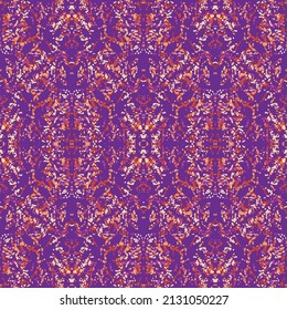 Patrón fractal sin fisuras en formato vectorial para tejidos impresos o cualquier otro propósito. Cada objeto se agrupa según el color, por lo que el patrón es editable, ajustable y fácil de usar.