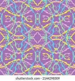 Seamless fractal pattern in vector format for printed fabrics or any other purposes. Every object is grouped base on color so the pattern is editable, tileable and easy to use.