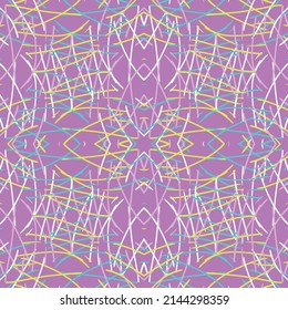 Seamless fractal pattern in vector format for printed fabrics or any other purposes. Every object is grouped base on color so the pattern is editable, tileable and easy to use.