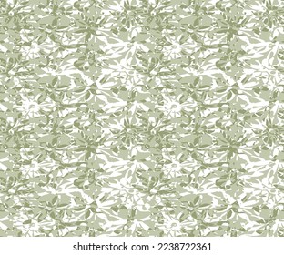 Patrón fractal sin fisuras en formato vectorial para tejidos impresos o cualquier otro propósito. Color verde claro y beige de color pastel sin textura en el patrón verde.