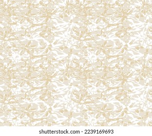 Seamless fractal pattern in vector format for printed fabrics or any other purposes. Seamless green and beige pastel color leaf textured orange pattern.