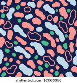 Seamless freckled colorful funky and playful pattern