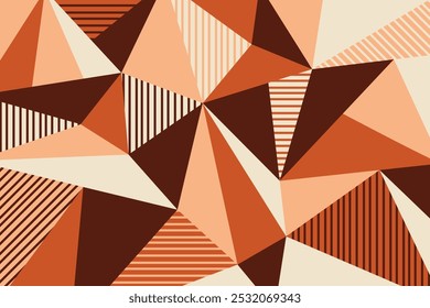 Seamless free hand geometric shape with triangle vector gesign.