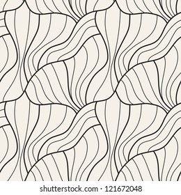 Seamless free wave pattern. Abstract vector texture