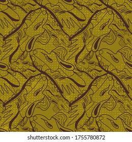 Seamless freehand abstract unusual pattern.