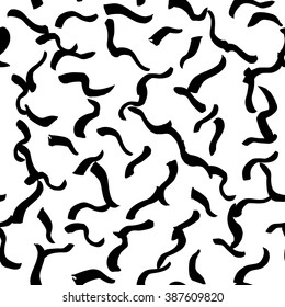 Seamless freehand drawn background uneven texture with wavy strokes