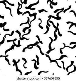 Seamless freehand drawn background uneven texture with wavy strokes