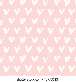 Seamless freehand drawn background uneven texture with check marks