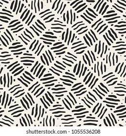 Seamless freehand pattern. Vector abstract rough lines background. Hand drawn grungy strokes.