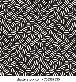 Seamless freehand pattern. Vector abstract rough lines background. Hand drawn grungy strokes.