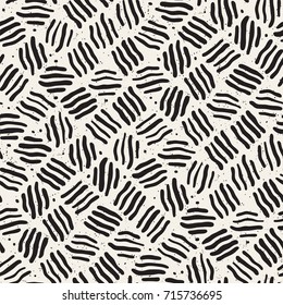 Seamless freehand pattern. Vector abstract rough lines background. Hand drawn strokes.