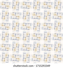 Seamless french blue woven texture seamless vector pattern. Linen shabby chic style. Rustic kitchen woven texture  background. Farmhouse country home decor swatch. Modern weave textile all over print