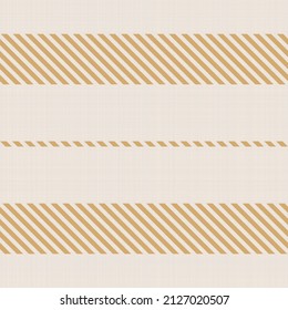 Seamless French country kitchen stitch stripe fabric pattern print. Yellow white vertical striped background. Batik dye provence style rustic woven cottagecore textile. 