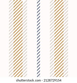 Seamless French country kitchen stitch stripe fabric pattern print. Yellow white vertical striped background. Batik dye provence style rustic woven cottagecore textile. 