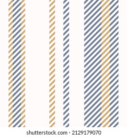 Seamless French country kitchen stitch stripe fabric pattern print. Yellow white vertical striped background. Batik dye provence style rustic woven cottagecore textile. 