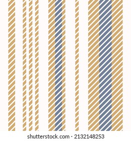 Seamless French country kitchen stitch stripe fabric pattern print. Yellow white vertical striped background. Batik dye provence style rustic woven cottagecore textile. 