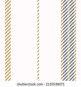 Seamless French country kitchen stitch stripe fabric pattern print. Yellow white vertical striped background. Batik dye provence style rustic woven cottagecore textile. 