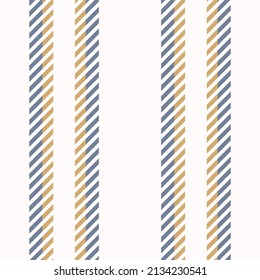 Seamless French country kitchen stitch stripe fabric pattern print. Yellow white vertical striped background. Batik dye provence style rustic woven cottagecore textile. 
