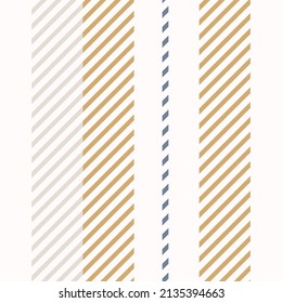 Seamless French country kitchen stitch stripe fabric pattern print. Yellow white vertical striped background. Batik dye provence style rustic woven cottagecore textile. 