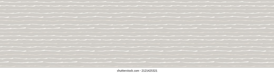 Seamless French country kitchen stripe fabric pattern print. Grey white horizontal striped background. Batik dye provence style rustic woven cottagecore textile. 